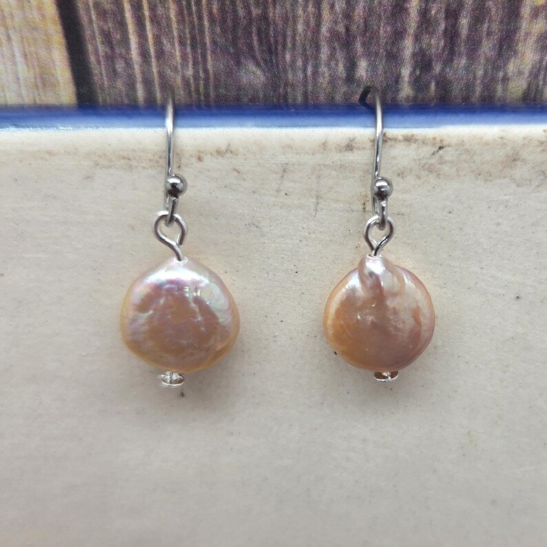 Handmade Baroque Freshwater Pearl Earrings
