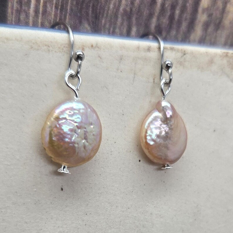 Handmade Baroque Freshwater Pearl Earrings