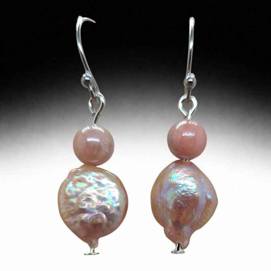 Handmade Baroque Freshwater Pearl and Bead Earrings