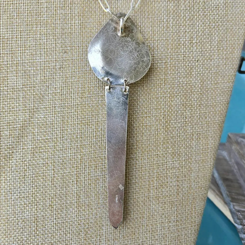 Handcut Crazy Lace Agate Porcupine Quill Necklace